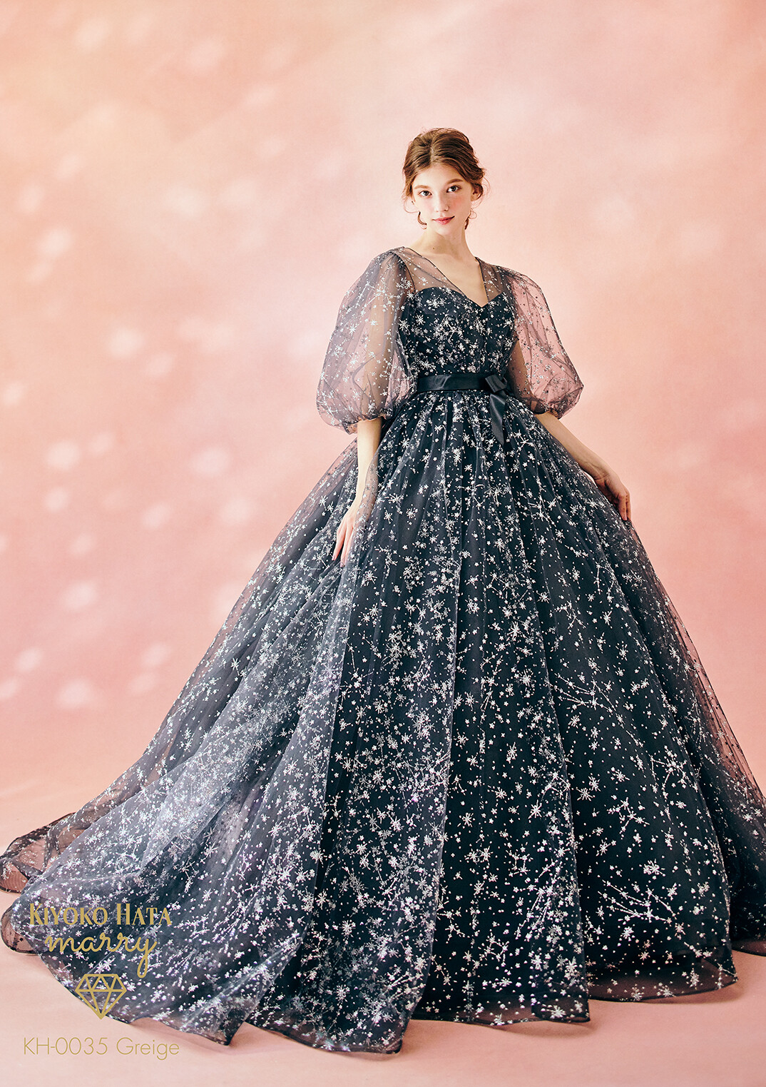 レースミモレドレス(ネイビー)CR1-335NA-M | OTONA DRESS
